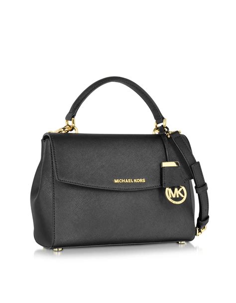 michael kors black satchel|michael kors black purse small.